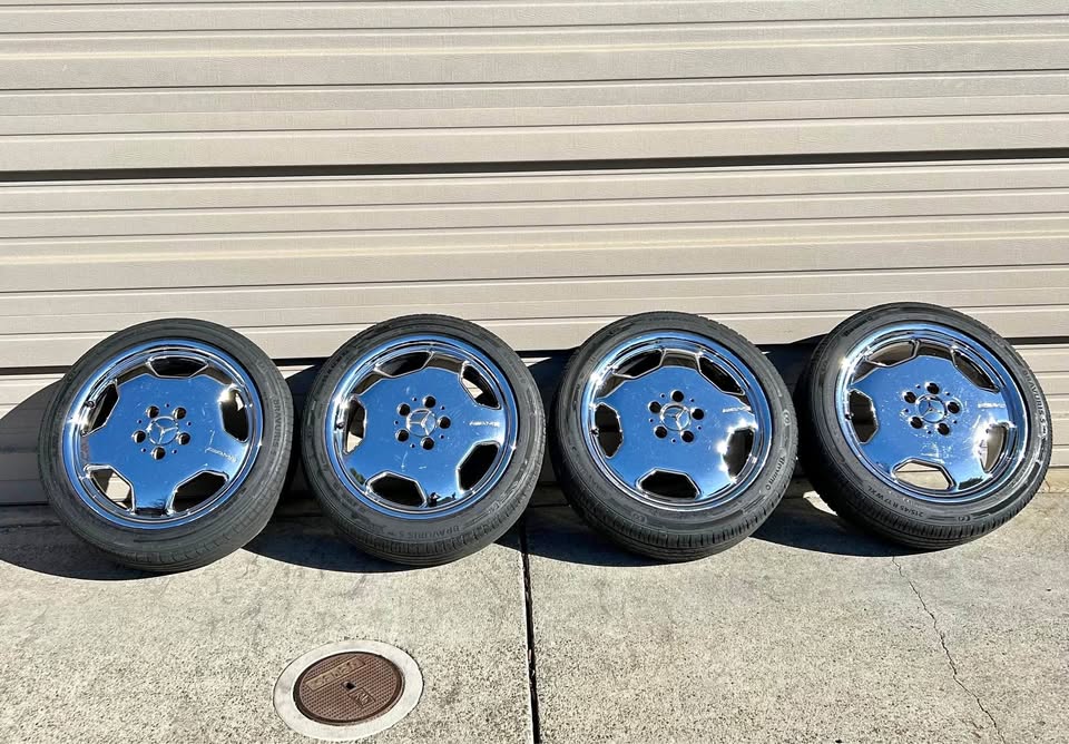 Mercedes 17" AMG Monoblock 17x7.5" Wheel W124 C124, CHROME AAC Rim HWA[hidden information]