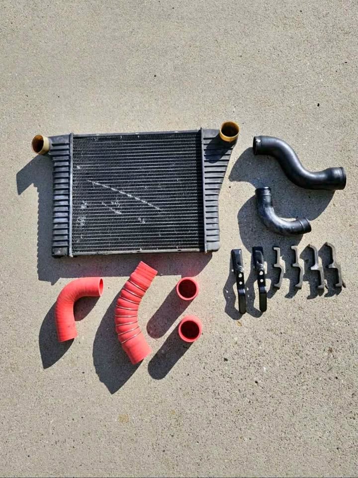 Volvo 240 turbo intercooler, brackets, and hoses