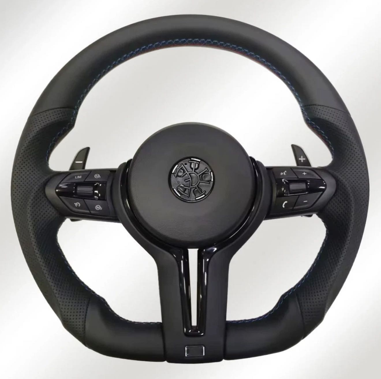 BMW F30,F32,F22,F20,X1,X2,X3,X4,X5,X6 Black Perforated Leather Steering Wheel