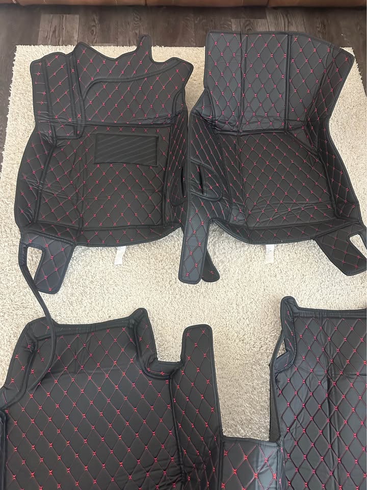 Floor mats for Chevrolet Silverado 2019-2023 Black$Red(2247)