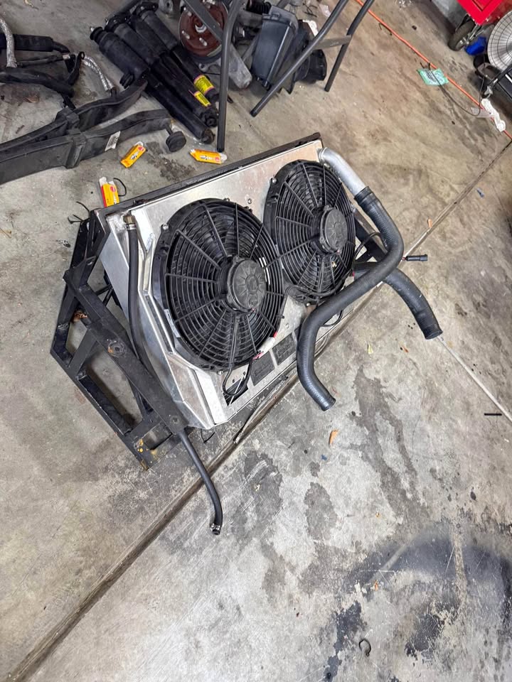 Custom Ron Davis radiator and HX for c6 corvette