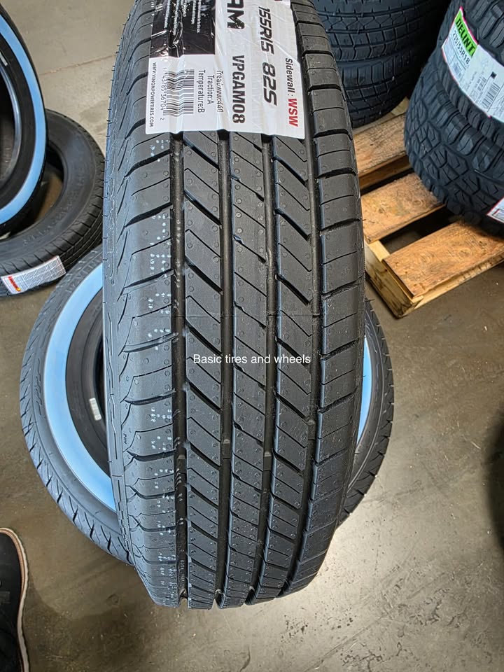 155/R15 White Wall Tire – BRAND NEW Venom Power