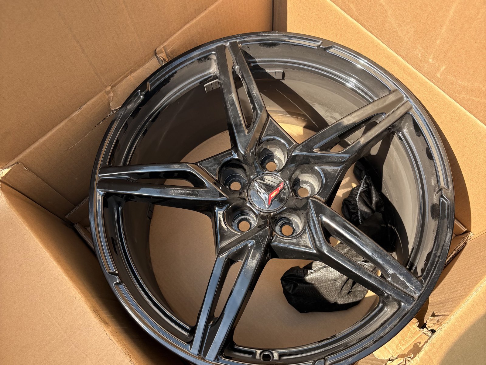 4x 2022 Chevrolet Corvette Stingray OEM Black Spoke Rim