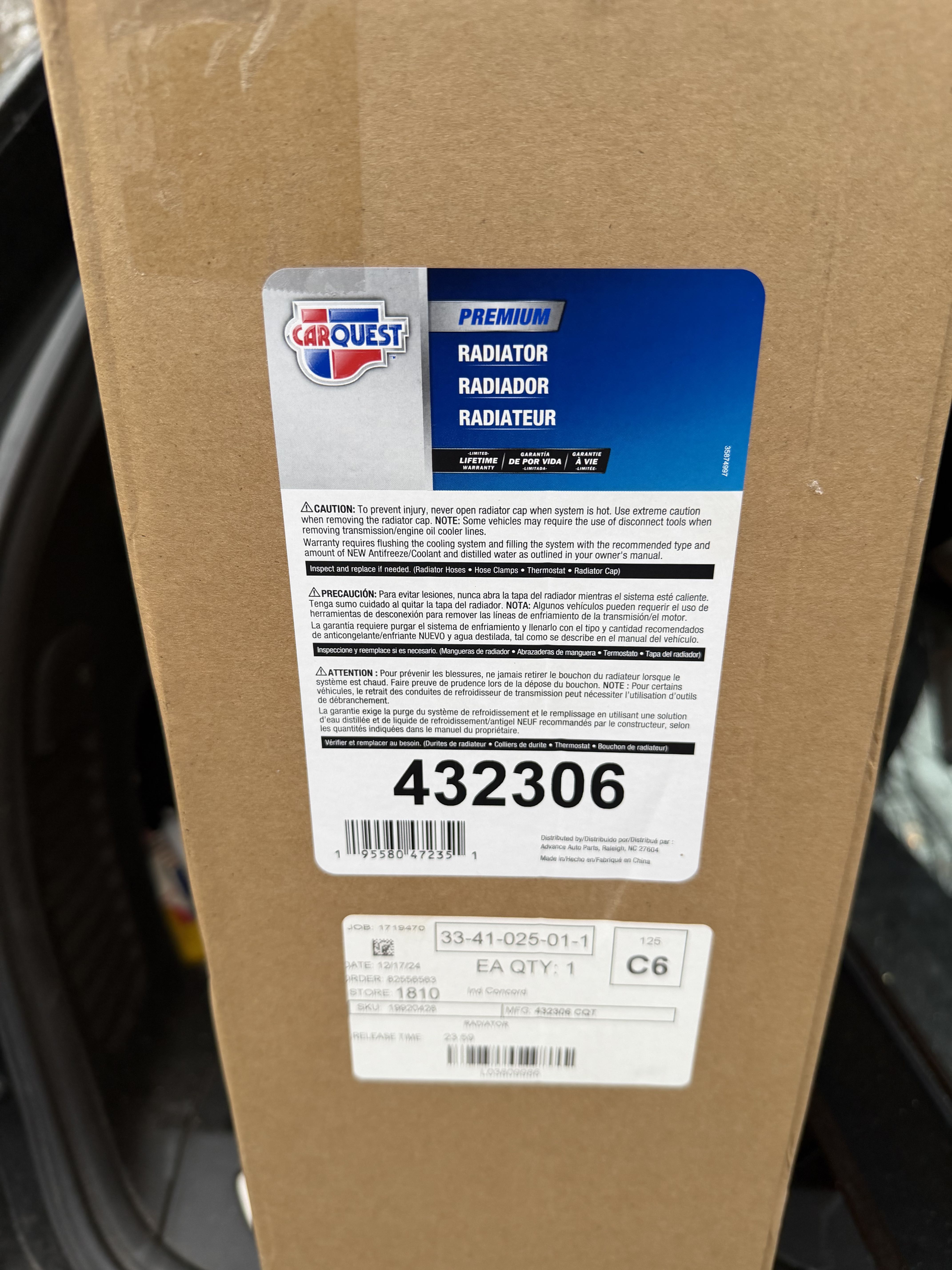 Carquest Premium Radiator 432306 | New |OEM Replacement