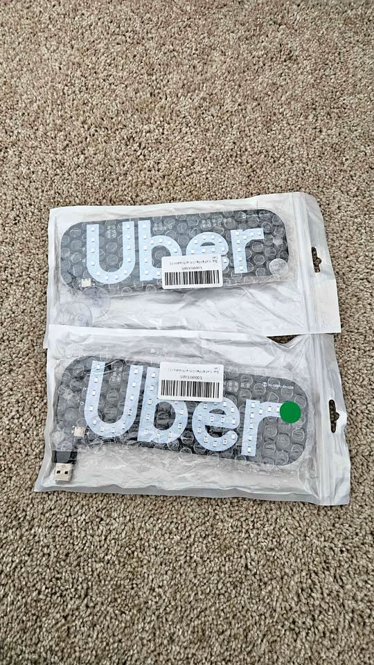 Uber LED Car Sign Light for Front or Rear Window